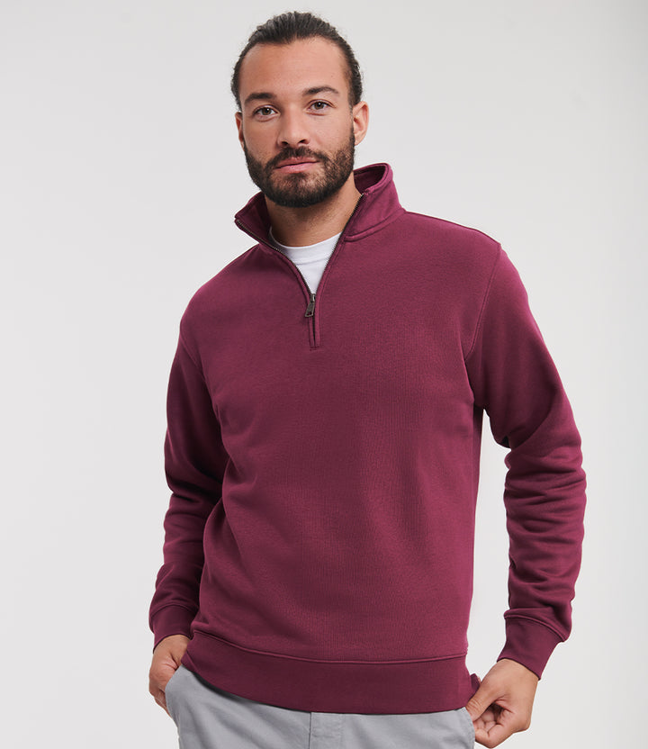 Russell Authentic Zip Neck Sweatshirt J270M