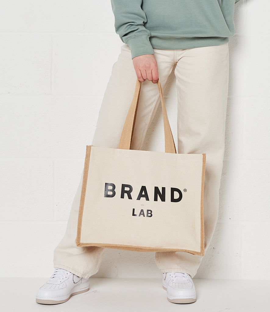 Brand Lab Jute and Canvas Shopper BR101