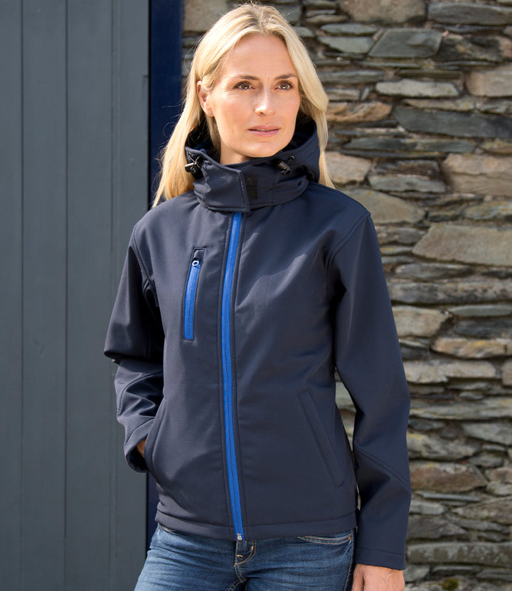 Result Core Ladies Hooded Soft Shell Jacket RS230F