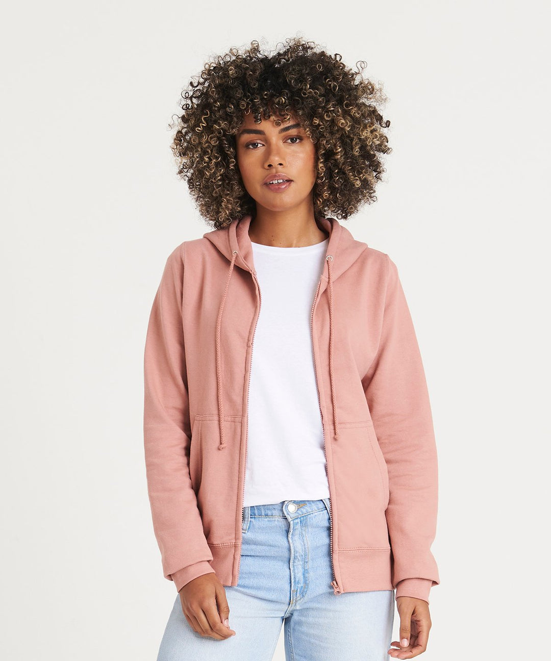 AWDis Ladies Zip Up Hooded Sweatshirt JH050F